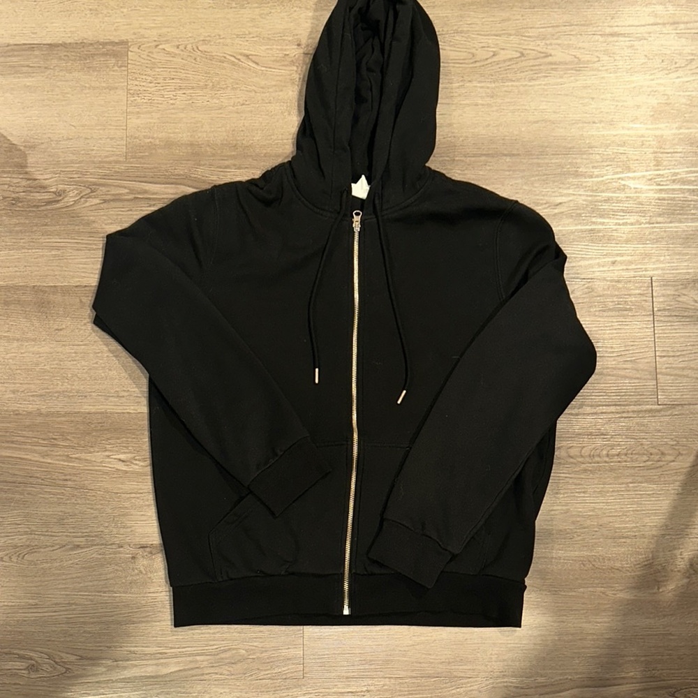H&M Black Zip-Up Hoodie